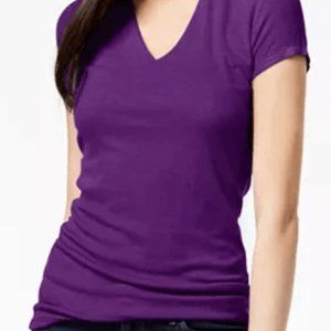 NWT  INC Purple V-Neck Tee